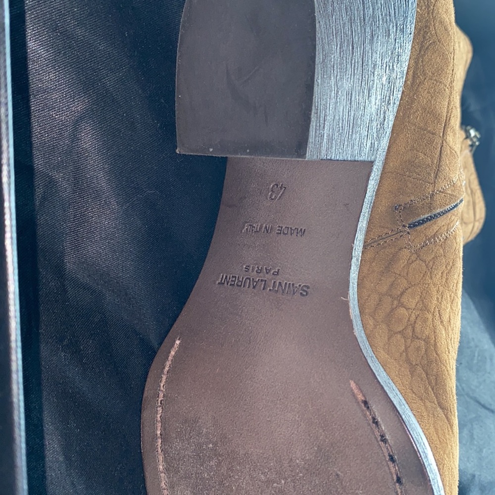 Saint Laurent Never Worn Lukas 40 Zip Booti Fake Cocco Kenya Grande Land - Picture 2 of 5